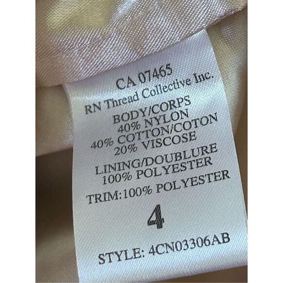 ABS by Allen Schwartz Lace Embroided Floral Sheath Dress Women's Black Size 4 - Picture 9 of 9